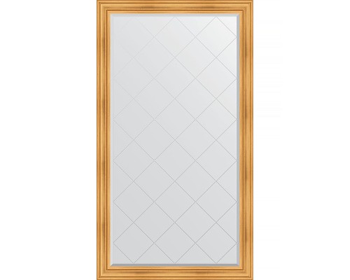 Зеркало Evoform Exclusive-G Floor 204х114 с гравировкой в багетной раме - Травленое золото 99 мм