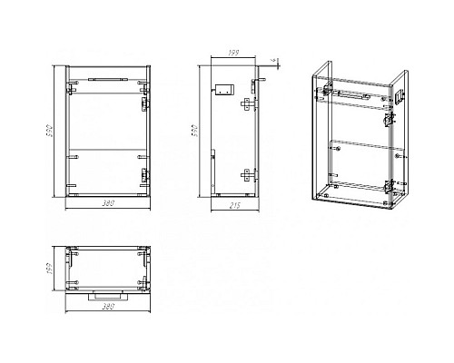 Тумба под раковину Cersanit Lara 40 SP-SZ-LARA-CO40/Wh подвесная Белая