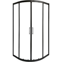 Душевой уголок Cerutti SPA Viva 100x100 VIVA100B 8412 профиль Черный стекло прозрачное