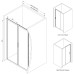 Душевая дверь AM.PM Gem Solo 100 Хром матовый