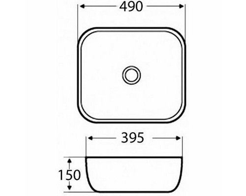Раковина-чаша Azario 49 AZ-2143 Белая глянцевая