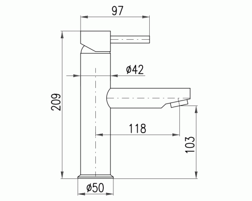 Смеситель для раковины Rav Slezak Seina SE928.5CMAT Черный матовый
