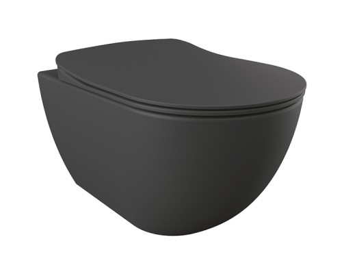 Унитаз Creavit Free FE322-11BM00E-0000 подвесной Базальт без сиденья