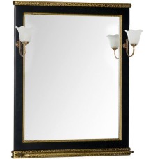 Зеркало Aquanet Валенса 80 черный краколет/золото