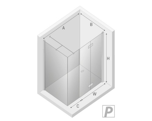 Душевое ограждение NEW TRENDY NEW SOLEO PLUS складные двери R 100x120x195 (хром)