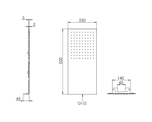 Верхний душ Remer 350UFX Хром