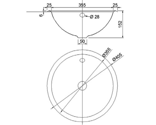 Раковина Nofer 40 13030.RS Нержавеющая сталь матовая