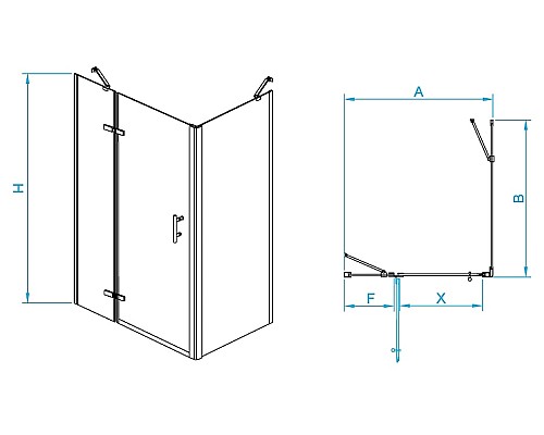 Душевой уголок RGW Passage PA-77B L 120x90 41087729-084L профиль Черный стекло прозрачное