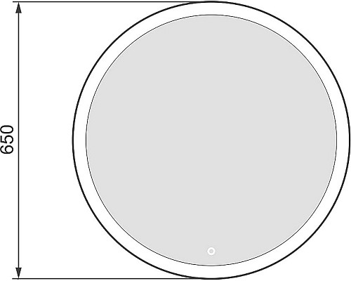 Зеркало Jorno Shine 65 Shi.02.65/W с подсветкой с сенсорным выключателем