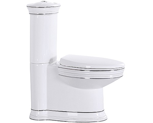 Унитаз компакт CeramaLux Lux Classic 1409 с бачком и сиденьем Микролифт