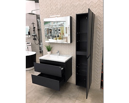 Тумба с раковиной Orans BC-4023-800 4023800З Бархатистый черный