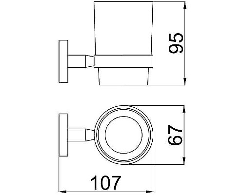 Стакан для зубных щеток Allen Brau Priority 6.31002-00 Белый Хром