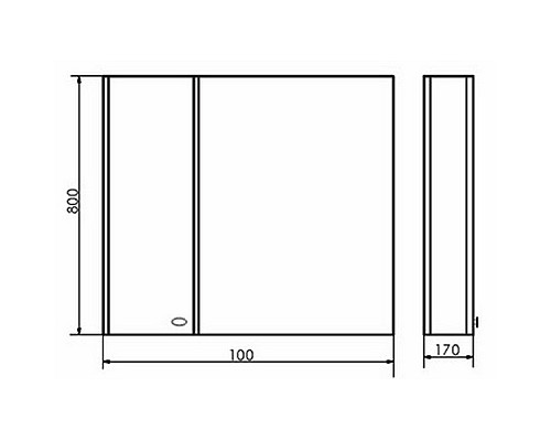 Зеркало со шкафом Comforty Неаполь 100 00004139023 Белое