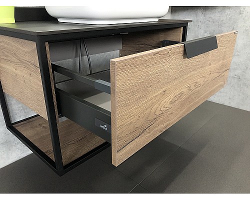 Тумба с раковиной Comforty Кельн 90 00004149965 подвесная Дуб темный