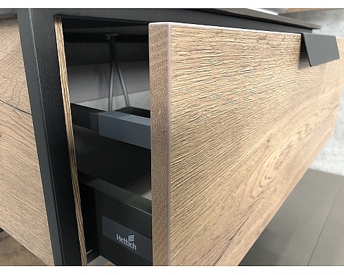 Тумба с раковиной Comforty Кельн 90 00004149965 подвесная Дуб темный