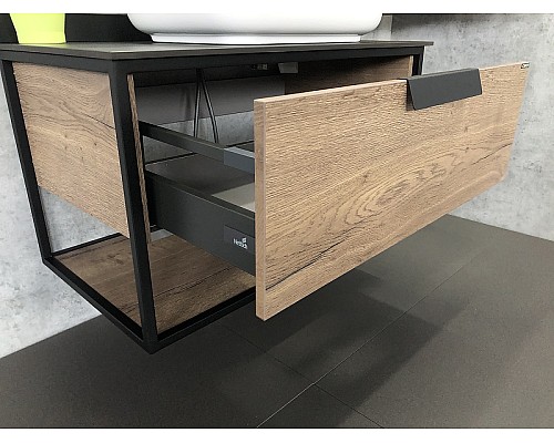 Тумба с раковиной Comforty Кельн 90 00004149965 подвесная Дуб темный