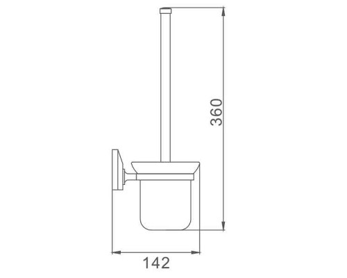 Ершик для унитаза Frap F16 F1610 Хром