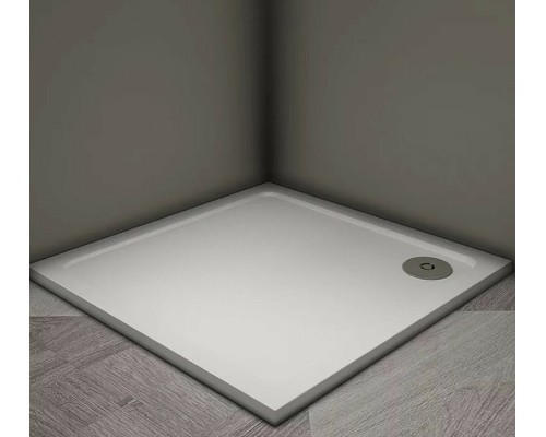 Душевой поддон из искусственного камня Veconi Tezeo 90x90 Белый