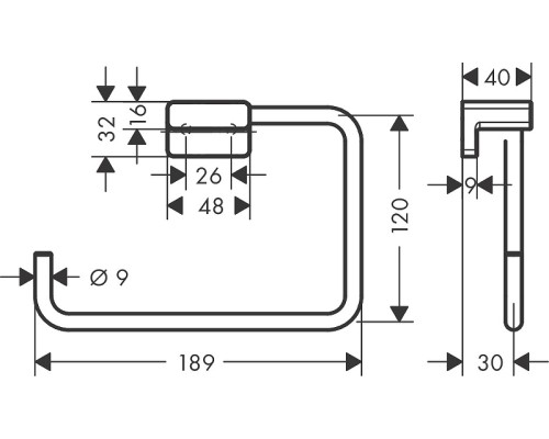 Кольцо для полотенец Hansgrohe AddStoris 41754990 Полированное золото