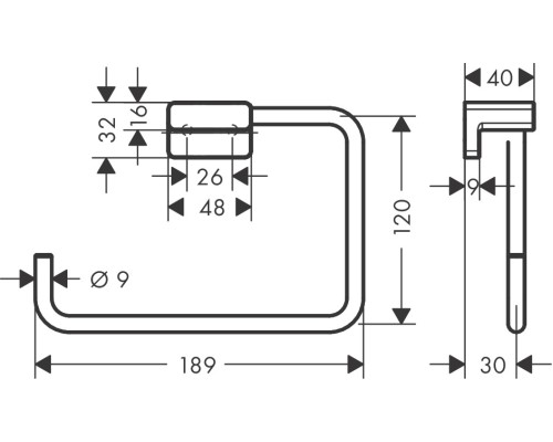 Кольцо для полотенец Hansgrohe AddStoris 41754990 Полированное золото