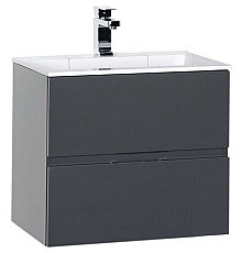 Тумба под раковину Aquanet Алвита 60 183991 подвесная Серый антрацит
