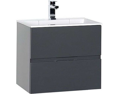 Тумба под раковину Aquanet Алвита 60 183991 подвесная Серый антрацит