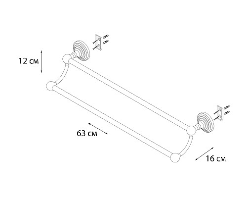 Полотенцедержатель FIXSEN Retro трубчатый FX-83802