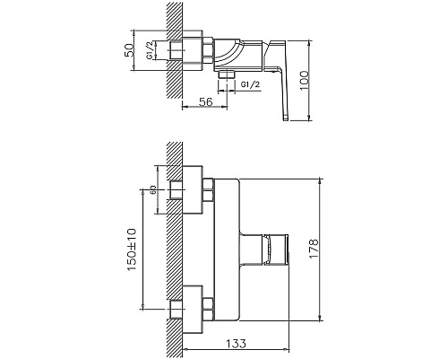 Гигиенический душ со смесителем Haiba HB55176 Хром