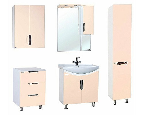 Шкаф пенал Bellezza Лагуна 35 R 4622107001078 Бежевый Белый