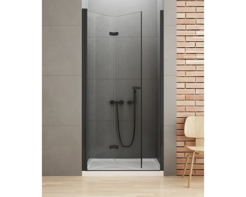Душевая дверь NEW TRENDY NEW SOLEO BLACK складные L 120x195 (черный)
