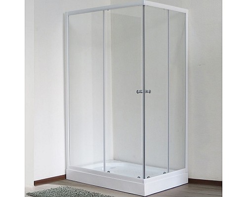 Душевой уголок Royal Bath HPD 100х80 RB 8100 HPD-T профиль Белый стекло прозрачное