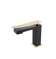 Смеситель для раковины низкий BohemeArmadi Art Q Black-Gold