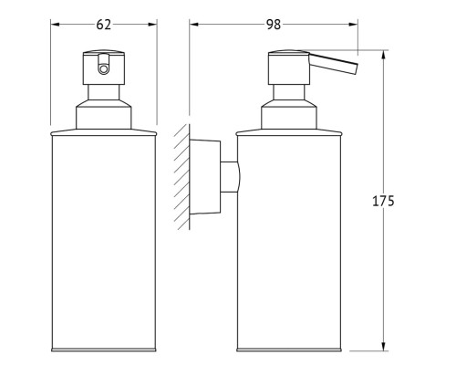 Дозатор жидкого мыла (хром) FBS NOS 011 