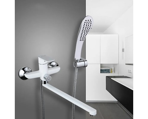 Смеситель для ванны Gappo G48 G2248 универсальный Белый Хром