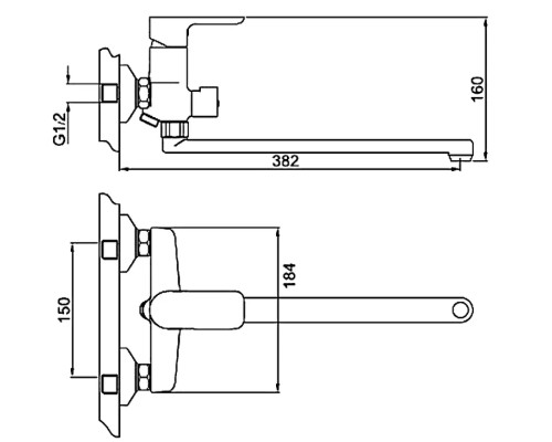 Смеситель для ванны Gappo G48 G2248 универсальный Белый Хром