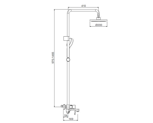 Душевая система Gappo G02-2 G2402 Хром