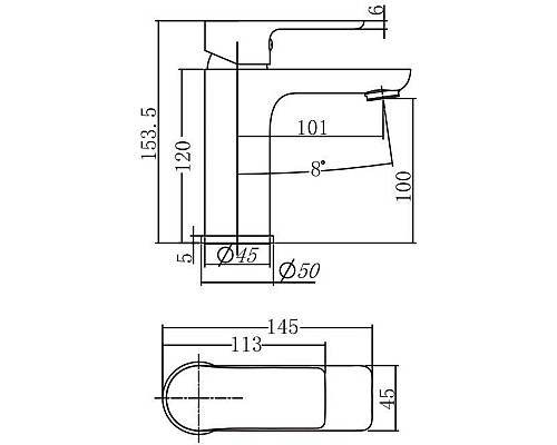 Смеситель Aquanet AF520-10СW