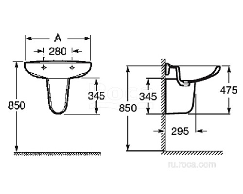 Полупьедестал Roca Victoria 33739200Y