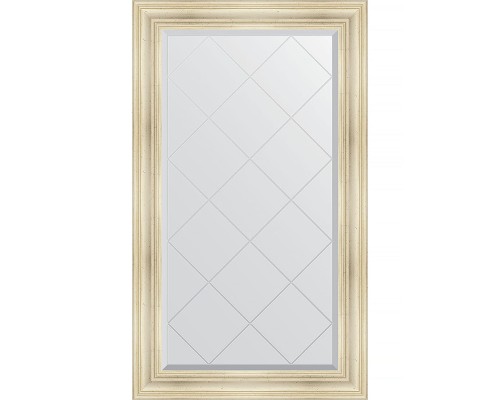 Зеркало Evoform Exclusive-G 134х79 BY 4246 с гравировкой в багетной раме - Травленое серебро 99 мм