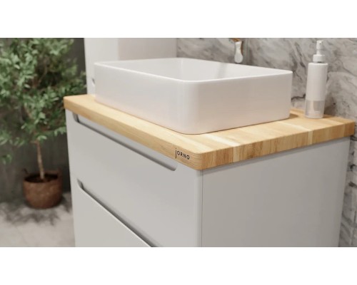 Тумба под раковину Jorno Wood 100 wood.01.100/P/W подвесная Белая