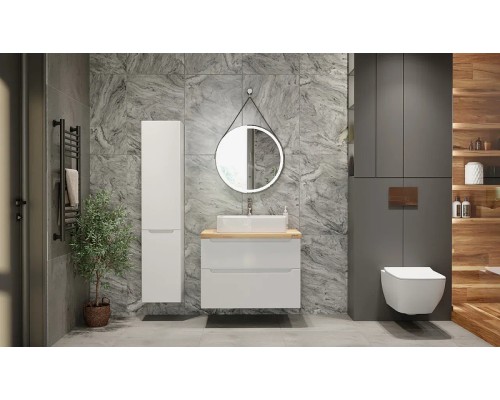 Тумба под раковину Jorno Wood 100 wood.01.100/P/W подвесная Белая