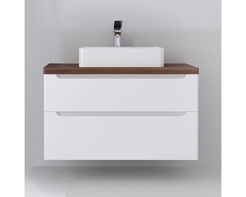 Тумба под раковину Jorno Wood 100 wood.01.100/P/W подвесная Белая