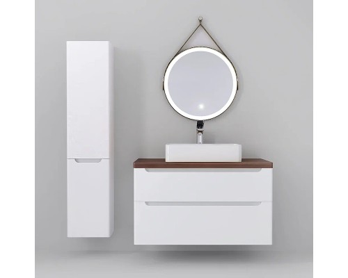 Тумба под раковину Jorno Wood 100 wood.01.100/P/W подвесная Белая