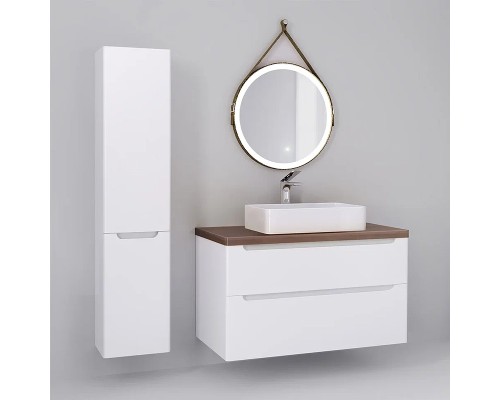 Тумба под раковину Jorno Wood 100 wood.01.100/P/W подвесная Белая
