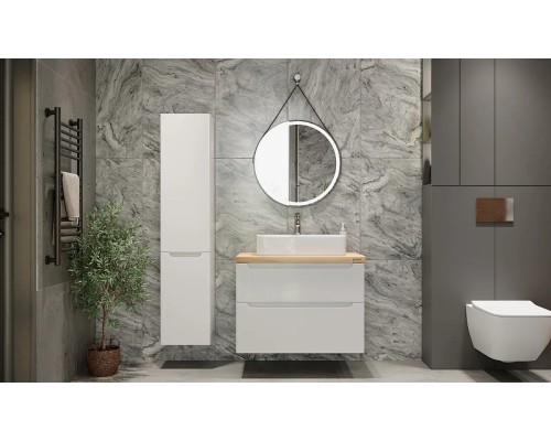 Тумба под раковину Jorno Wood 100 wood.01.100/P/W подвесная Белая