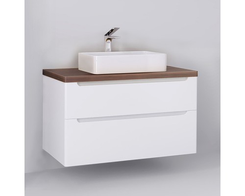 Тумба под раковину Jorno Wood 100 wood.01.100/P/W подвесная Белая