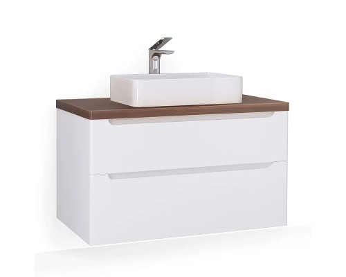 Тумба под раковину Jorno Wood 100 wood.01.100/P/W подвесная Белая