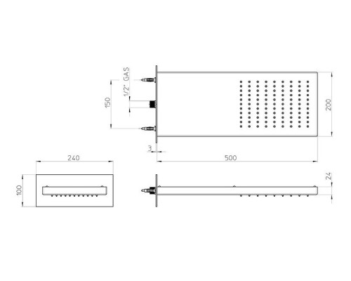 Душевая панель Bossini I00575.030 Хром