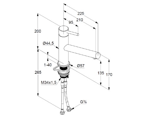Смеситель для кухни Kludi Steel 44850F860 Нержавеющая сталь