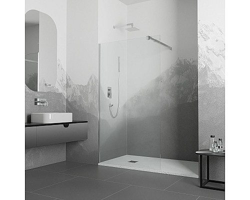 Душевая перегородка RGW Walk In WA-001 80 351000108-11 профиль Хром стекло прозрачное